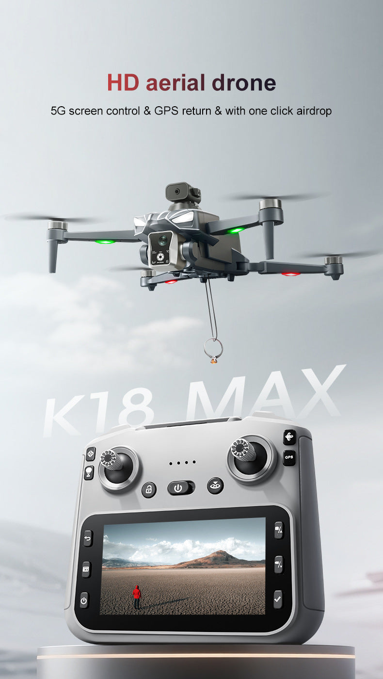 Cross-Border K18 MAX Drone with screen control brushless motor for high-definition aerial photography GPS Intelligent Positioning Remote Control Drone