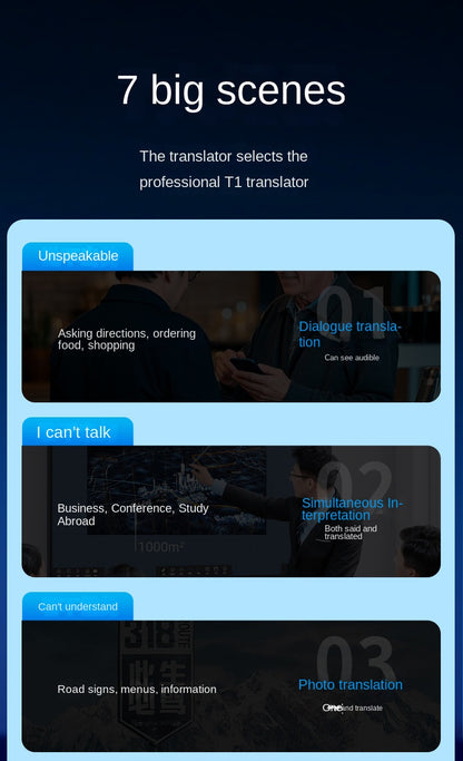 Black Technology Ai Large Model T1 Translator Ultra-thin Card Magnetic One-click Translation Global Video Inter-Translation
