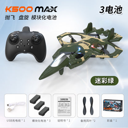 Cross-Border K500Max Fighter Four-Channel Suspension Four-Axis Drone Altitude Hold Roll Stunt Lighting Aircraft Low Price