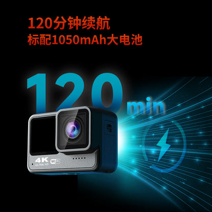 Cross-Border New Products4K HD Underwater Camera Touch Dual Color Screen Diving Camera Waterproof Anti-Shake Action Camera