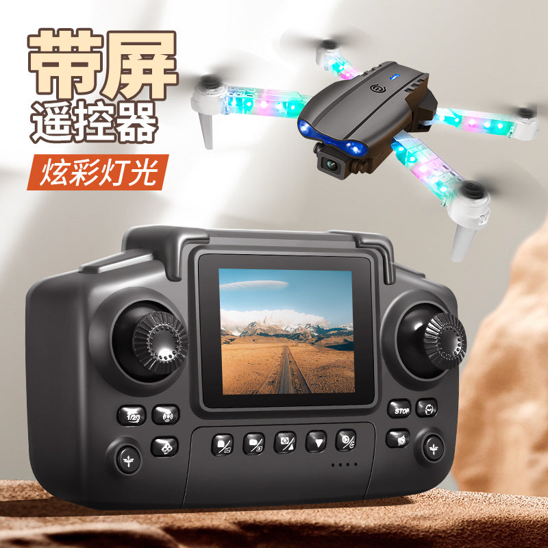 Cross-Border E88/E99D Screen-Controlled Drone with Lights, Foldable Dual Camera, Optical Flow Aerial Photography, Remote-Controlled Aircraft, Quadcopter