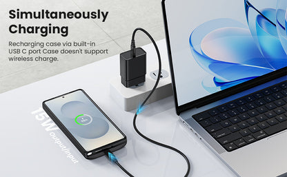 Applicable to Samsung S25/24/S23/S22ultra Back Clip Battery Power Bank Soft Gel Cross-Border Amazon Sale