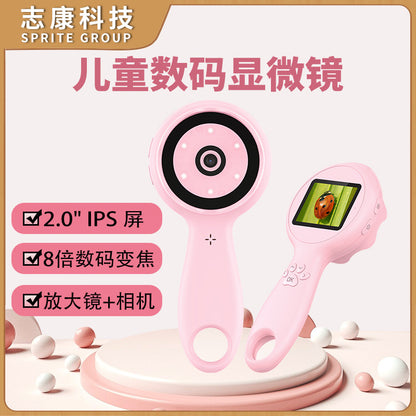 2024Amazon’s new portable handheld magnifying microscope Elementary school children's educational science experiment toys