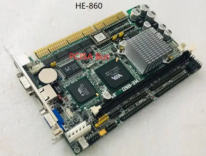HE-860 100% OK Original Embedded IPC Board Industrial motherboard Half-Size CPU Card PCISA Bus Mainboard with CPU RAM