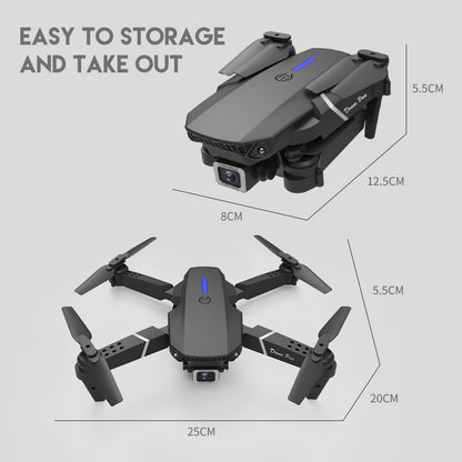 Cross-Border E88pro Foldable Drone HD Dual Camera Aerial Photography Altitude Hold Quadcopter Remote Control Aircraft E525