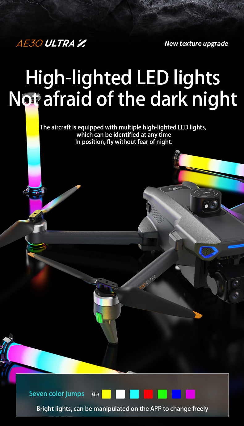 Cross-Border AE30Screen-controlled Three-axis Gimbal Drone HD Aerial Photography Digital Image Transmission GPS Positioning Flight Device Drone