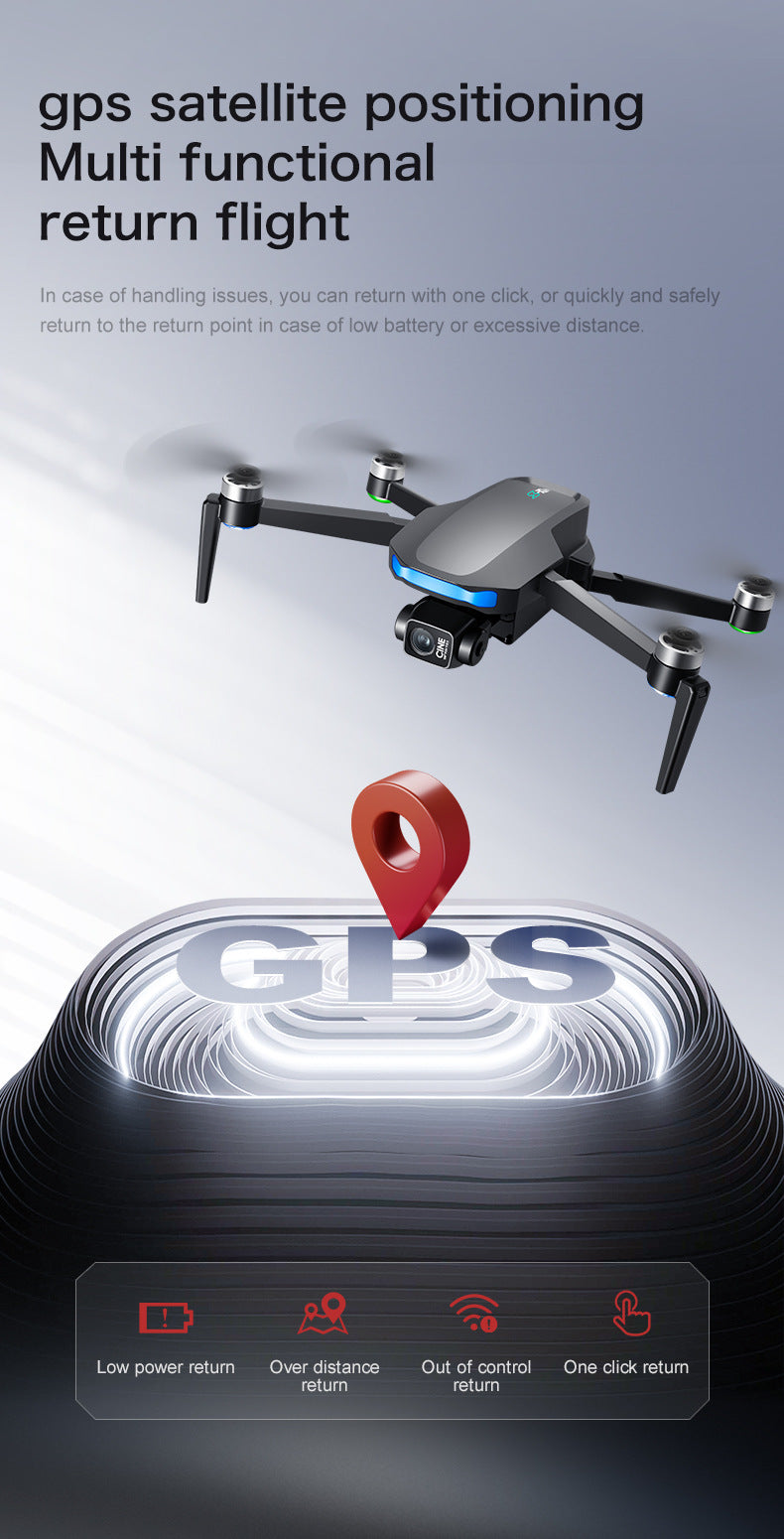 Cross-Border S-X1Drone Remote Control Belt5.9inch screen three-axis gimbal GPS Aerial Photography Four-Axis Remote Control Aircraft