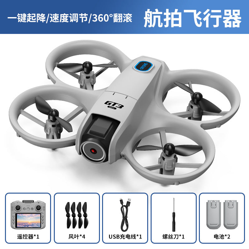 Cross-Border GT3Drone Remote Control with Screen Optical Flow Positioning Electric Lens Quadcopter Remote Control Aircraft Toy