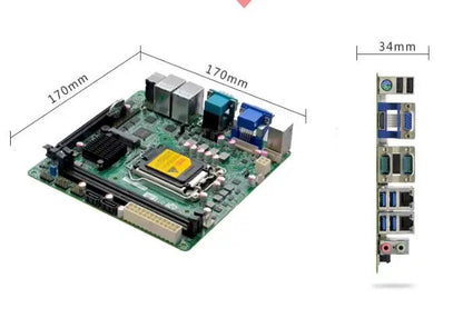 B250 B365 Motherboard Mini-ITX SBC IPC Mainboard Industrial Board Mini ITX Support 6/7/8/9th LGA1151 CPU 6*COM 2*LAN PS/2 VGA