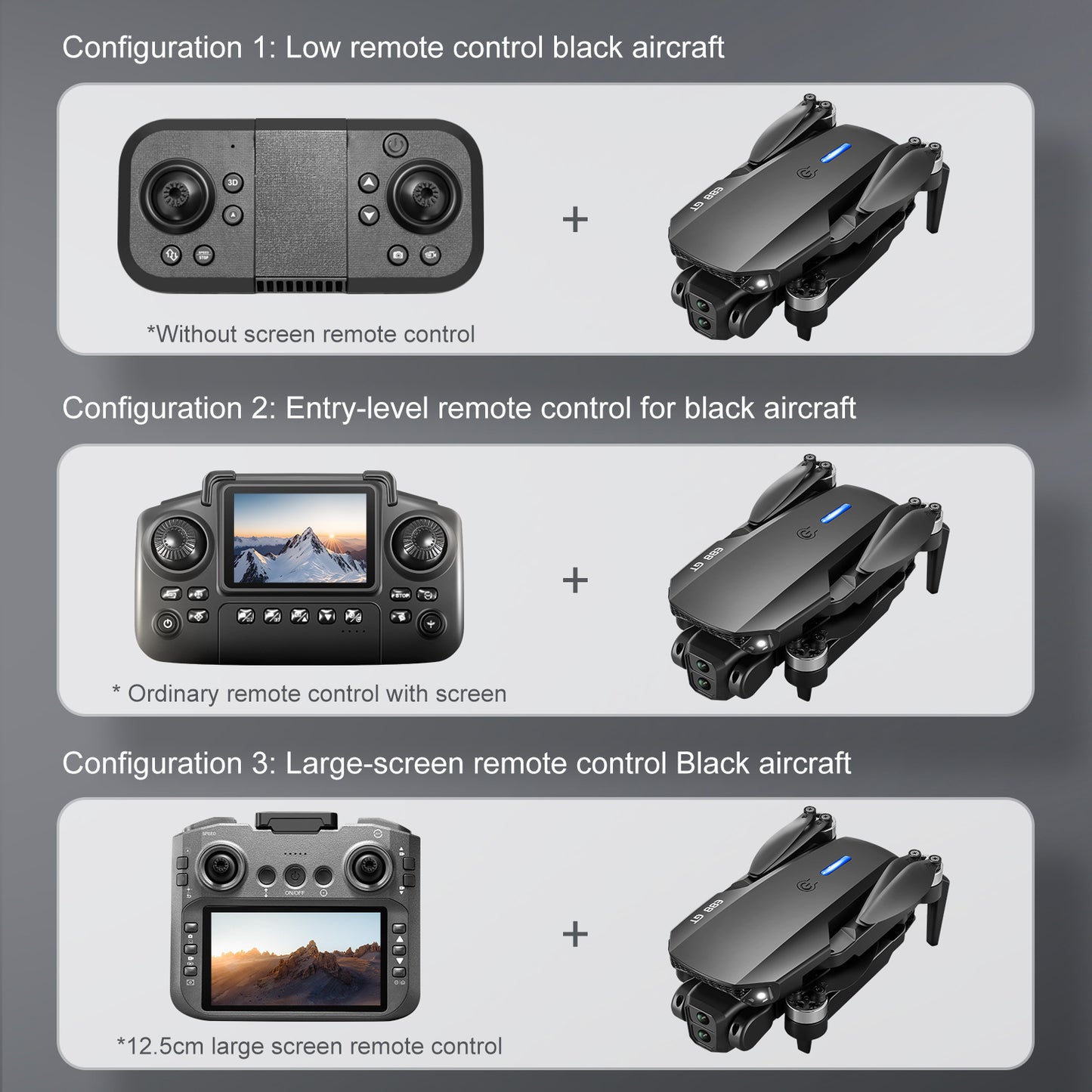 Cross-Border E88 GT Drone with Large Screen ESC Dual Camera HD Aerial Photography Optical Flow Long Battery Life Remote Control Aircraft Toy