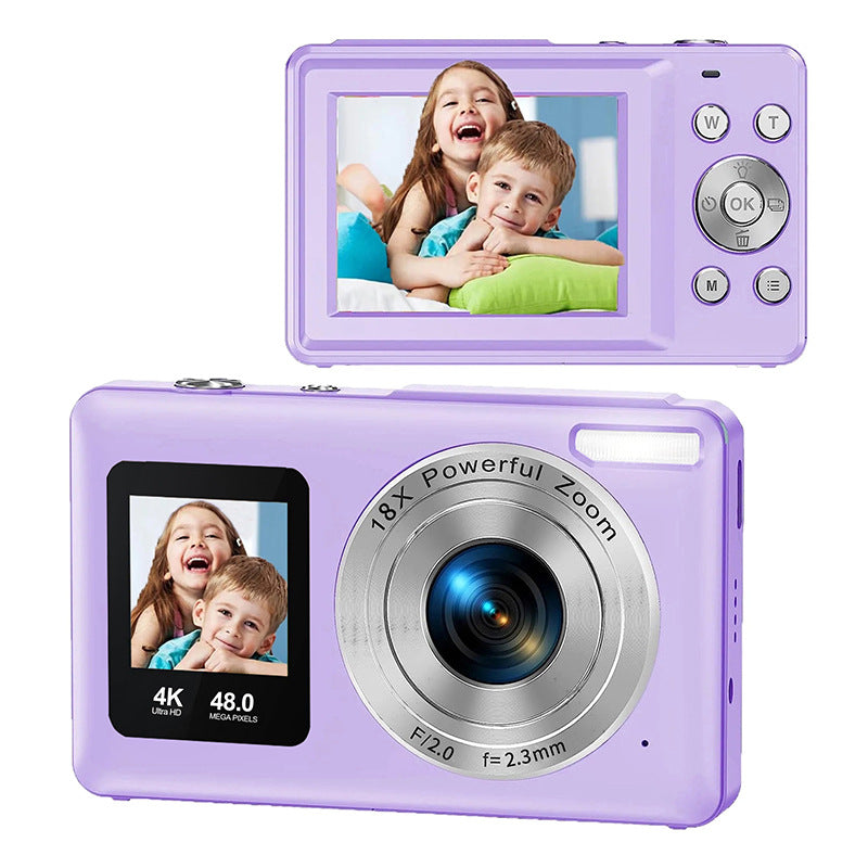 Cross-Border4K Hd4800W Digital Camera Student Party Girl Gift Portable Dual Screen Camera Children's Camera
