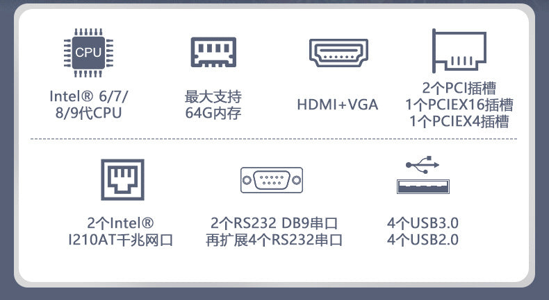 IPC-505Z Rack-Mount 4U Industrial Computer Dual Network Dual Serial Port Industrial PC 6/7/8/9 Gen Server Host