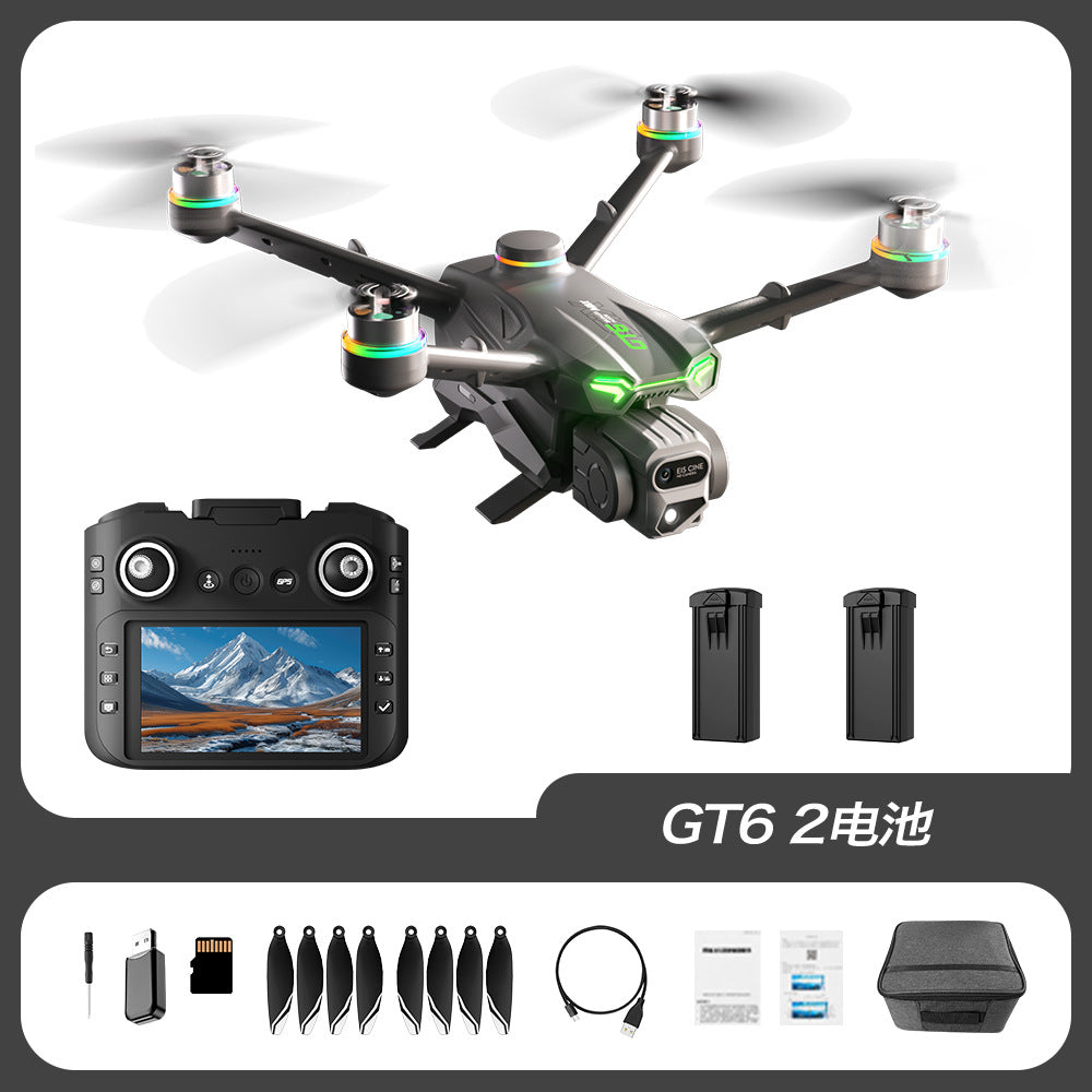 Cross-Border GT6Drone remote control with screen brushless motor HD aerial photography GPS Intelligent Positioning Remote Control Drone