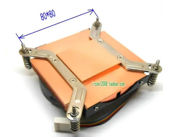 1150/1151/1366/1700/2011 CPU Cooler ultra-thin Server 1U pure aluminum Radiator CPU FAN 4-wire Double ball COOLSERVER thickness
