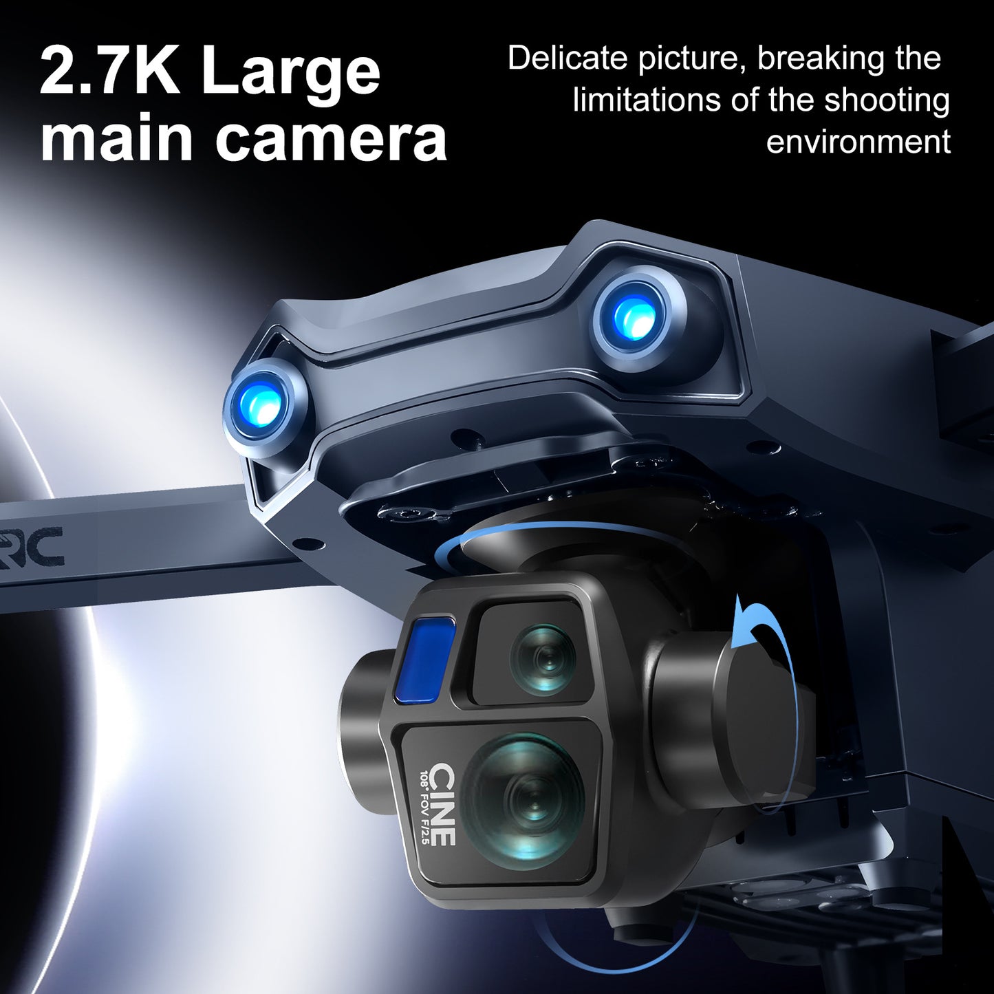 Cross-Border S819Remote Control Screened Drone with Relay Digital Image Transmission and Airdrop Capability2.7K High-Definition Aerial Drone