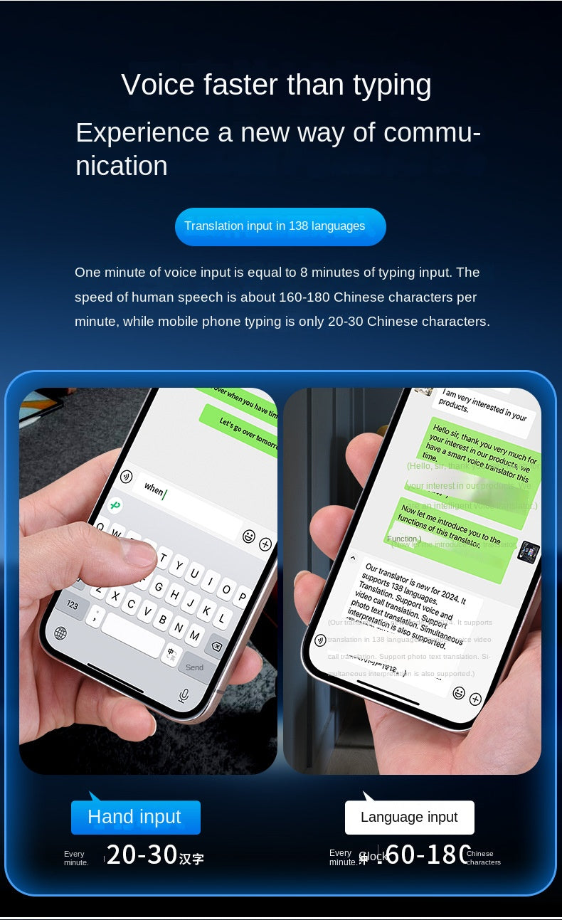 Black Technology Ai Large Model T1 Translator Ultra-thin Card Magnetic One-click Translation Global Video Inter-Translation