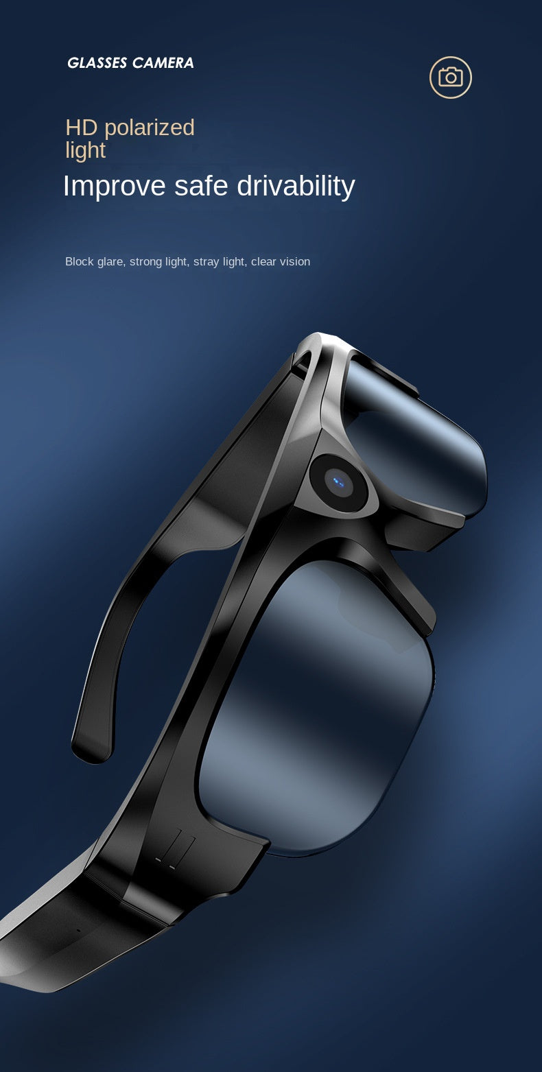 New Anti-Blue Light Audio Wireless DV Sports Camera Running Cycling Music Listening Smart Bluetooth Glasses Headphones