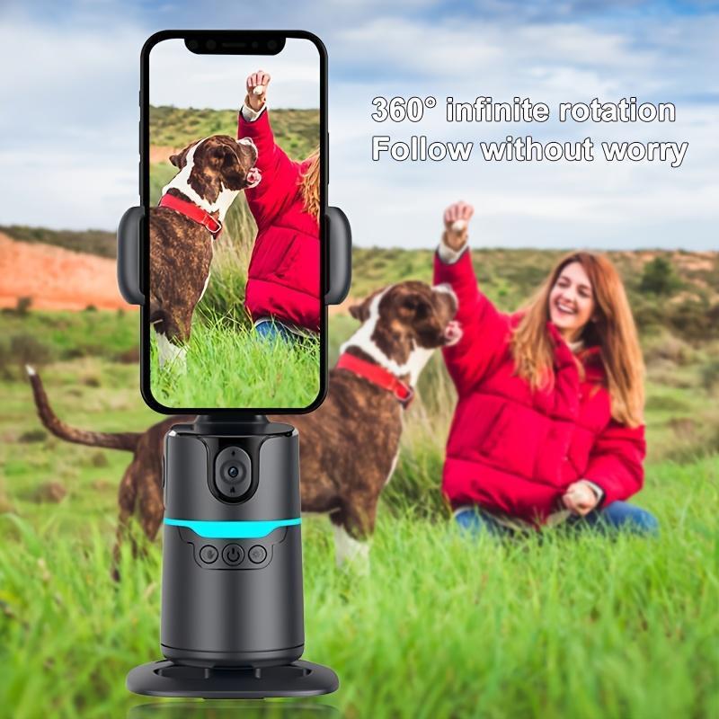 360-Degree Rotatable Smart Selfie Stick, Selfie Stick with Wireless Remote Control, Phone Stabilizer with RGB Light for Video Recording, Phone Accessories