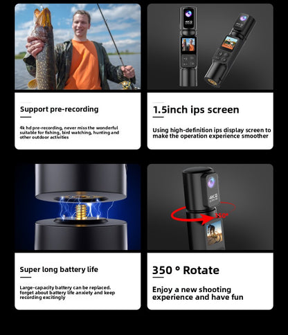 Cross-Border New Handheld Camera 4K Action Camera HD Outdoor Sports Shooting Handheld Vlog Pocket Camera