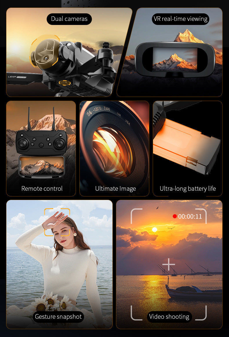 Cross-border Drone H20Foldable Brushless HD Aerial Photography Four-Axis Drone VR Glasses Remote Control Airplane drone