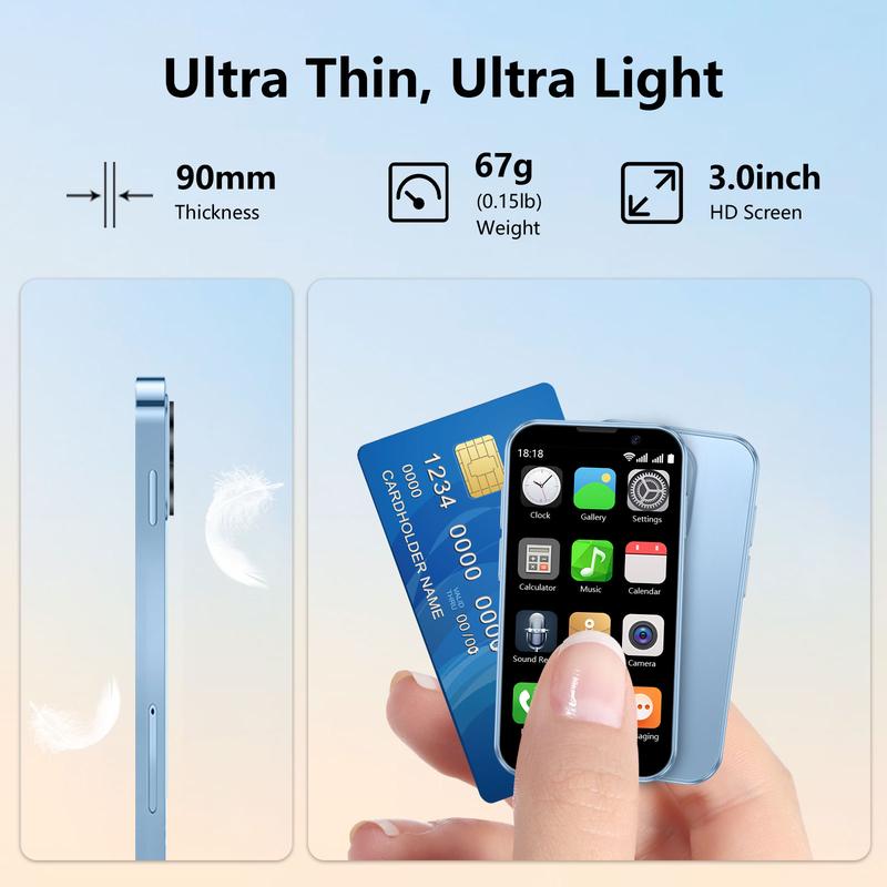 Soyes 3.0" Mini Smartphone with HD Touchscreen Dual Cameras 3MP+5MP GPS Android Lightweight Portable Kids Learning Tool Toy Cellphone Gift - Casing (notes to use 5V/1A adapters only)