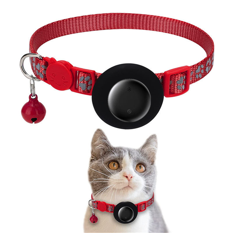 Pet Cat Tracking Collar Only iOS Compatible Apple Find My Locator Footprint Reflective Collar