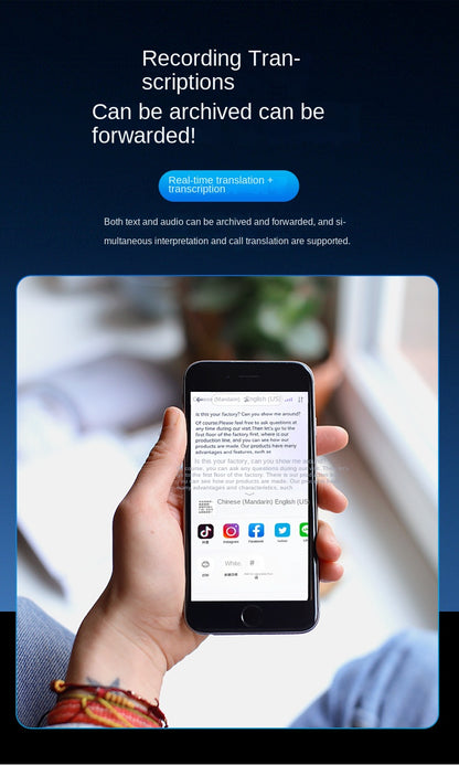 Black Technology Ai Large Model T1 Translator Ultra-thin Card Magnetic One-click Translation Global Video Inter-Translation