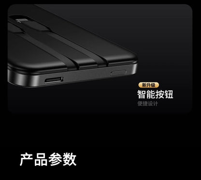 Built-in Cable Magnetic Aluminum Alloy Power Bank10000Ma Portable and Thin Mini Power Bank Gift Cross-Border