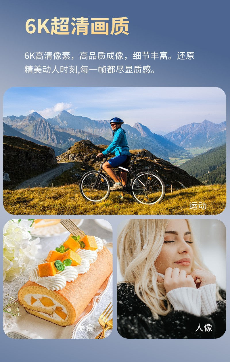 Cross-border handheld action camera customization 6K Ultra-clear Shooting EIS Anti-Shake Outdoor shooting camera factory customization