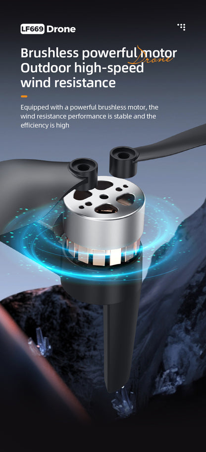 Cross-Border LF669Drone remote control with screen brushless motor HD aerial photography GPS Intelligent Positioning Remote Control Drone