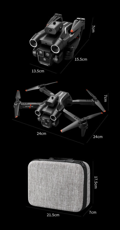 Cross-Border K9MAX Drone Aerial Photography Three Lens Four Axis Aircraft Optical Flow Obstacle Avoidance Remote Control Aircraft Toy drone