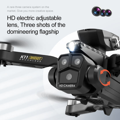 K11Max Drone Brushless Motor Three-Camera Aerial Photography Quadcopter Water Bomb Launch Remote Control Aircraft Drone