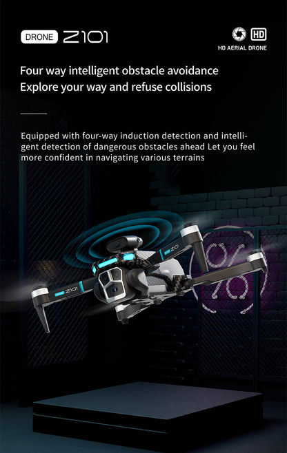 Cross-Border Z101Drone Long Endurance Obstacle Avoidance Aerial Photography Quadcopter Brushless Motor Remote Control Aircraft Drone