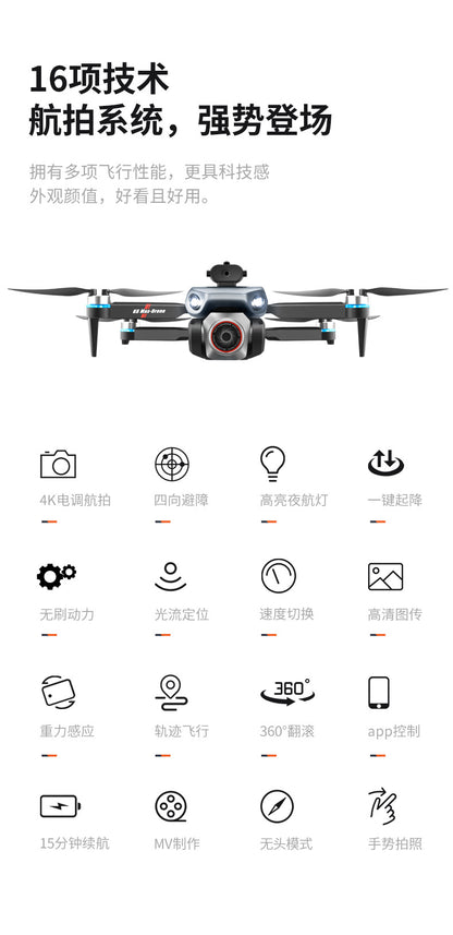 Cross-Border K6 MAX Drone with screen control, optical flow positioning, quadcopter with brushless motor, remote control airplane toy