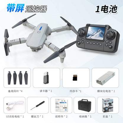 Cross-Border E88/E99D Screen-Controlled Drone with Lights, Foldable Dual Camera, Optical Flow Aerial Photography, Remote-Controlled Aircraft, Quadcopter