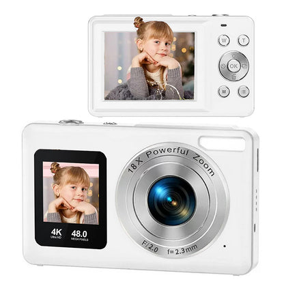 Cross-Border Private Model Hot-Selling Upgraded HD Digital Camera Student Pocket Camera Dual-Screen Selfie Camera Children's Camera