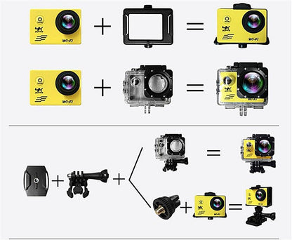 Cross-Border4K Sports Camera wifi High Definition Outdoor Shooting Action camera Customizable from the source factory