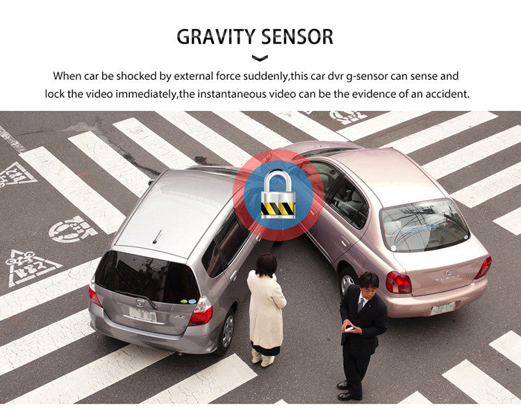 Cross-Border5Inch 360360-degree Dash Cam Front and Rear HD Dual Lens Parking24Hourly Reverse Image