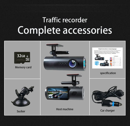 Cross-border HD Dash Cam wifi Mobile Phone Interconnection Starlight Night Vision Dual Lens Car Mount DVR Driving Record