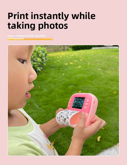 Polaroid Cross-Border HD Photo and Video Children's Camera with Silicone Case Student Children's Print Camera Photo Paper