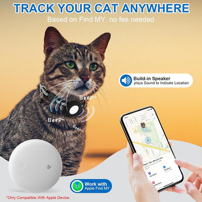 Pet Cat Locator Collar Suitable for iOS Waterproof Apple Find My Tracker Collar