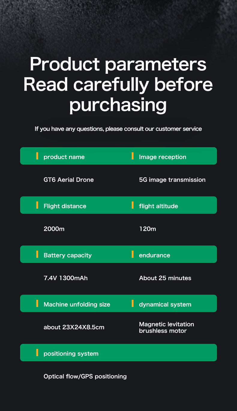 Cross-Border GT6Brushless Drone Intelligent Obstacle Avoidance Optical Flow GPS Return Remote Control Airplane5G Transmission Quadcopter