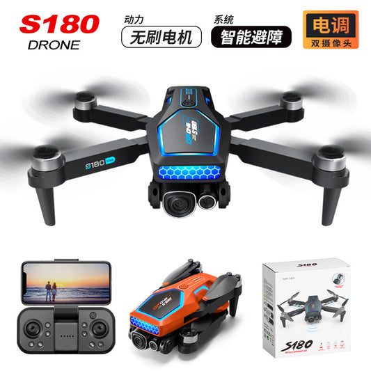 Cross-Border S180Drone Aerial Photography Electric Lens Obstacle Avoidance Brushless Motor Optical Flow Remote Control Aircraft Toy drone