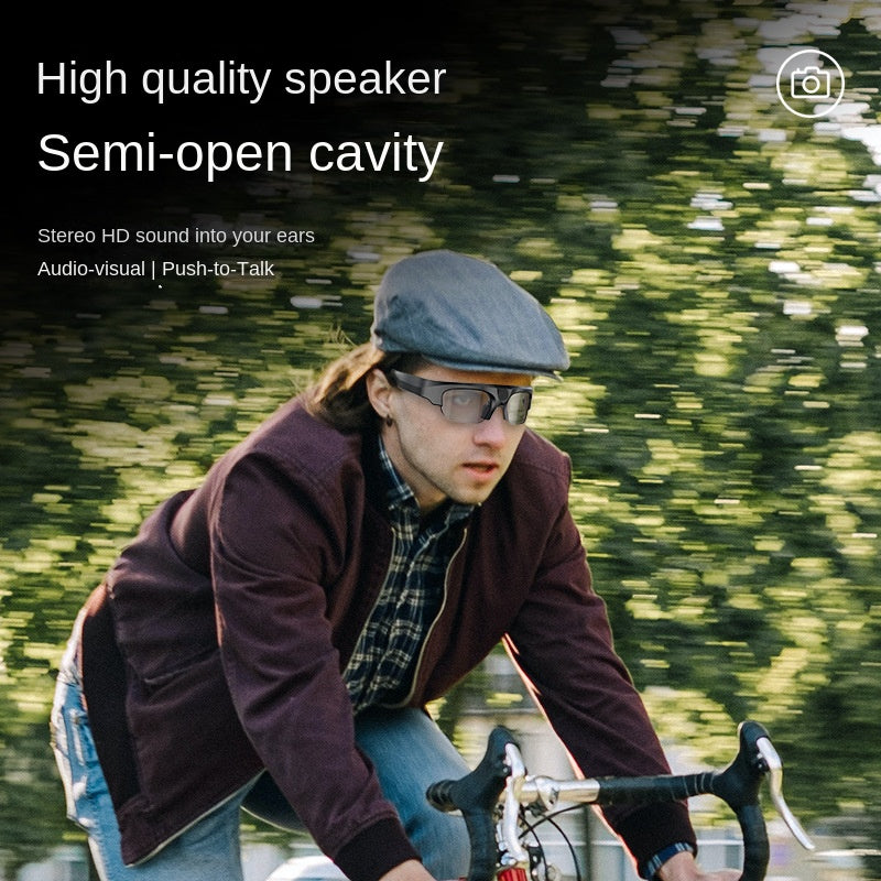 New Anti-Blue Light Audio Wireless DV Sports Camera Running Cycling Music Listening Smart Bluetooth Glasses Headphones