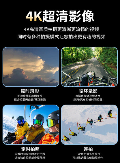 4k Action Camera Cross-border Action Camera Anti-shake HD Touch Camera Customized from Factory Source