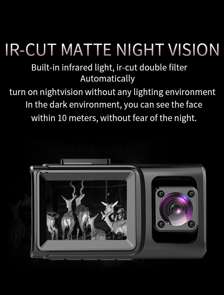 Cross-border Recorder HD Car Camera WiFi DVR Three-lens Dash Cam Factory Wholesale