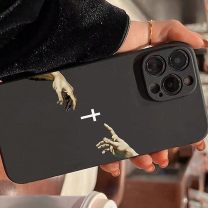 Creative Cross Pattern Phone Case, Anti-drop Shockproof Phone Protective Cover, Phone Accessories Compatible with iPhone 11 12 13 14 15 16 Pro Max