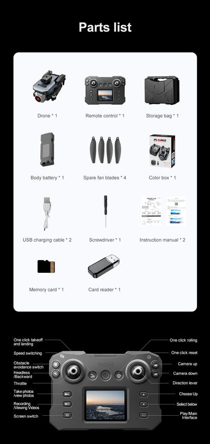 Cross-Border K6 MAX Drone with screen control, optical flow positioning, quadcopter with brushless motor, remote control airplane toy