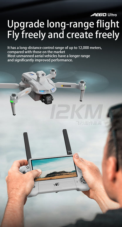 AE60High-definition professional aerial photography drone with touchscreen, digital image transmission, automatic return, and airdrop capability GPS Remote control aircraft