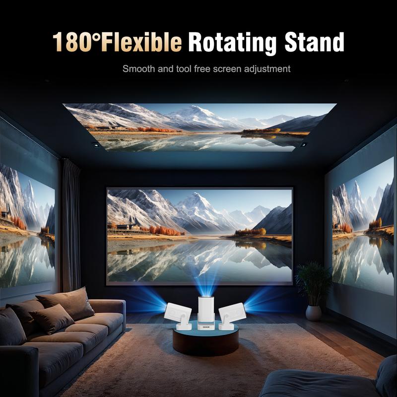 [US warehouse] Magcubic Auto Focus HY310 Projector 330ANSI Google Assistant 4K Decode Native 1080P BT5.4 WIFI6 Android 11 Built-in Speaker Allwinner H713 180° Flexible 130"Screen 60Hz Reflash Home Cinema Mini Portable Projector Wireless Local